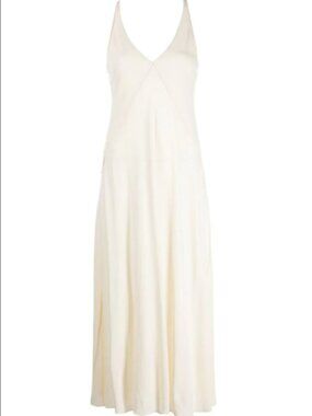 KHAITE Francine Jersey Maxi Dress In Neutrals NWT XL